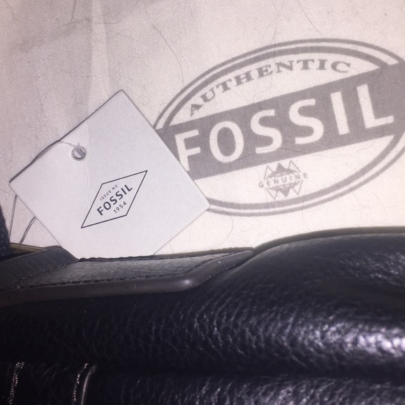 Fossil Travis Citybag Black Leather Messenger - Picture 6 of 7